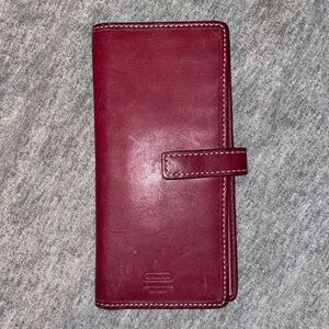 Coach Red Leather Long Wallet, Pocketbook